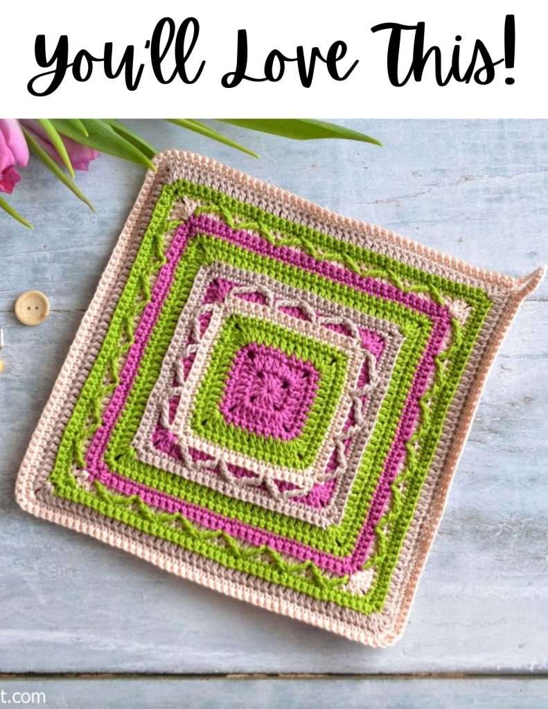 Tulip Crochet Potholder by Lilla Bjorn