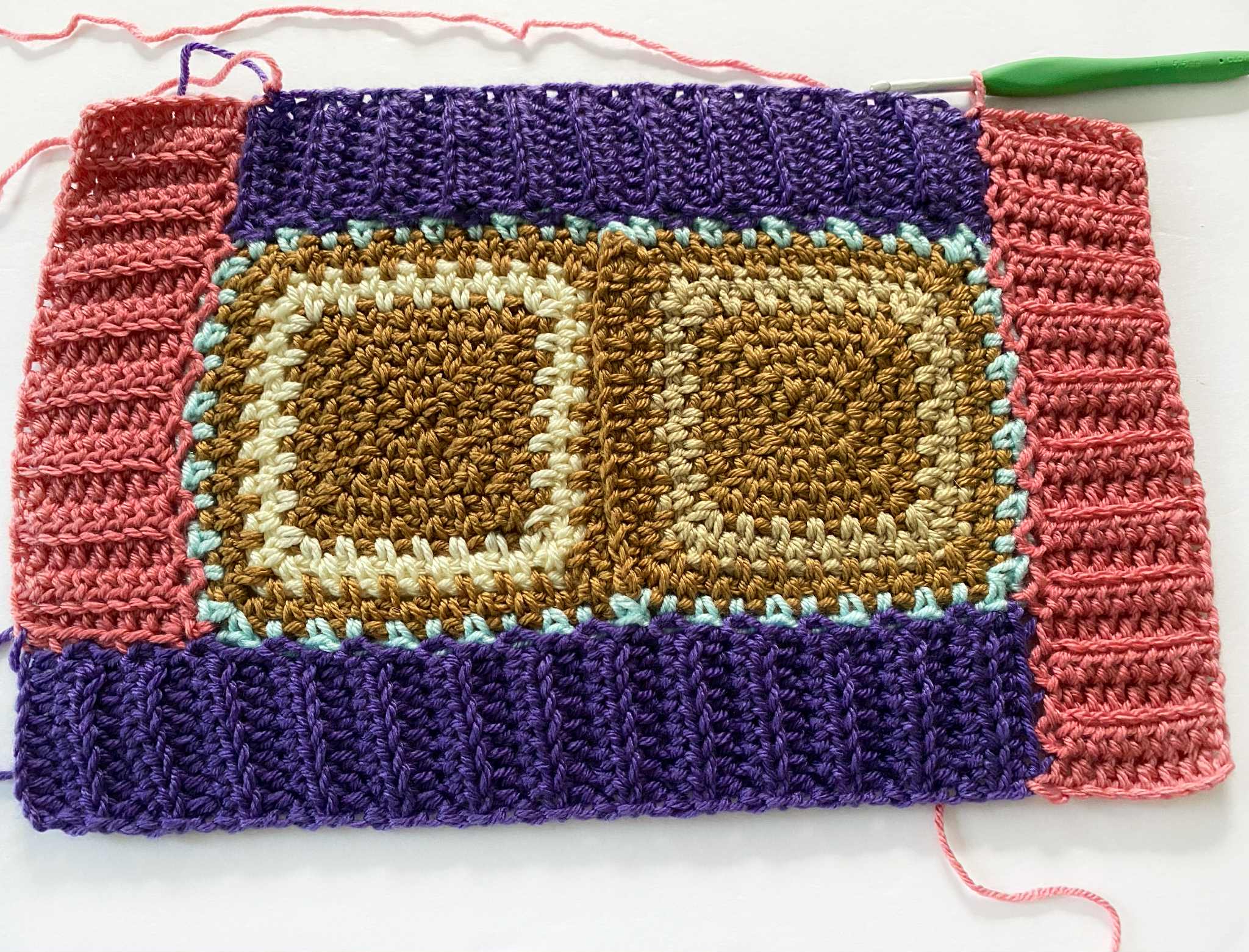 Crochet Ribbed Blanket Border Tutorial Using Half Double Crochets