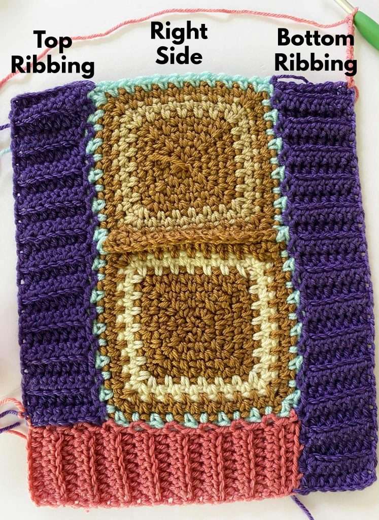 Half Double Crochet in Back Loop Only Ribbed Border