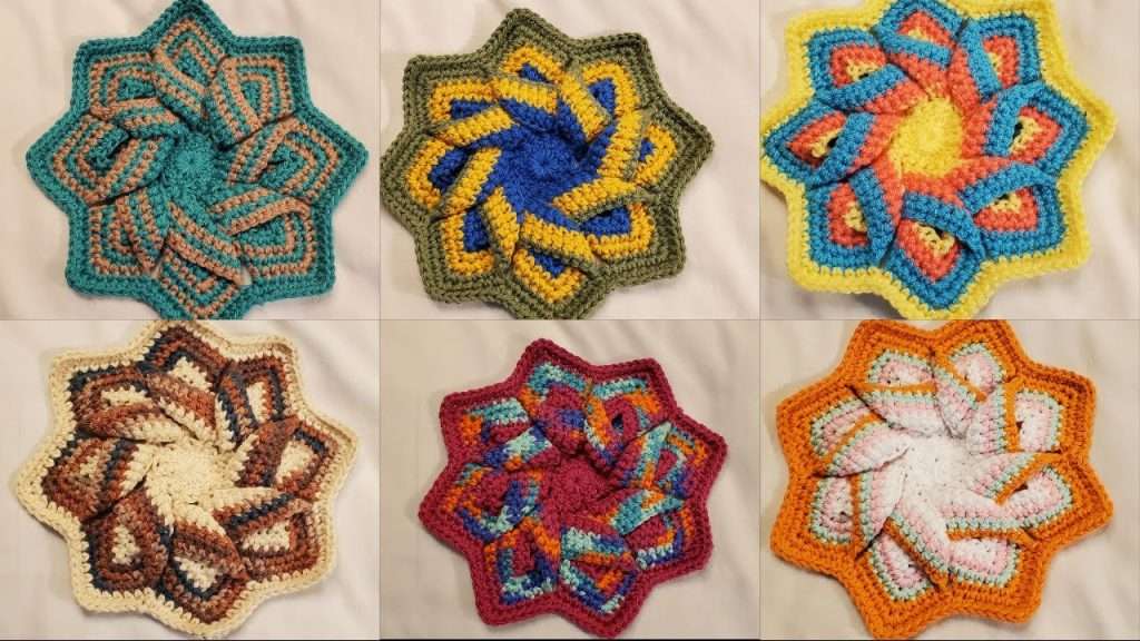 Star Swirl Hot Pad by Crochetin' with Alana Pattern