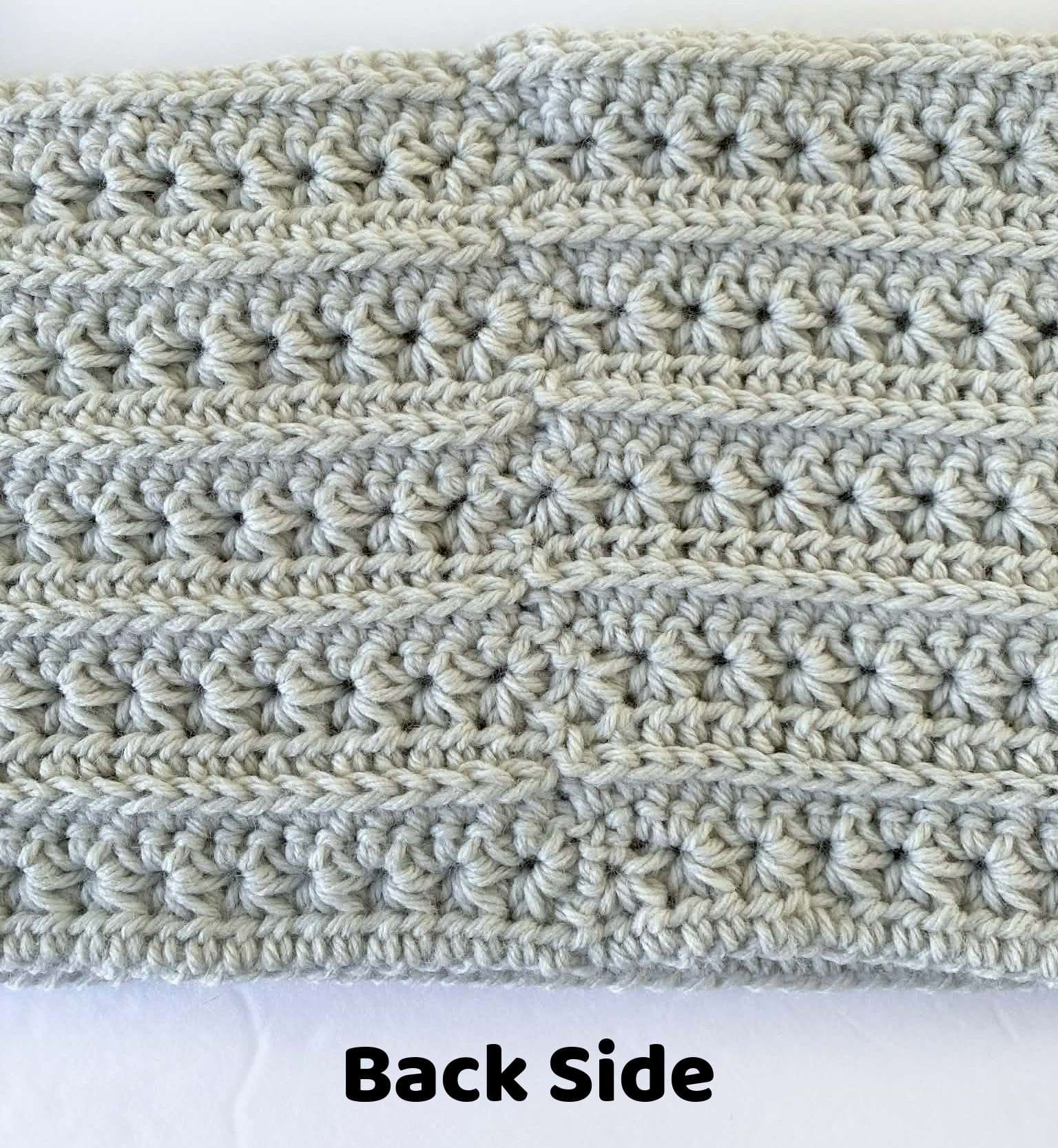 Back Side of the Star Stitch Crochet Cowl