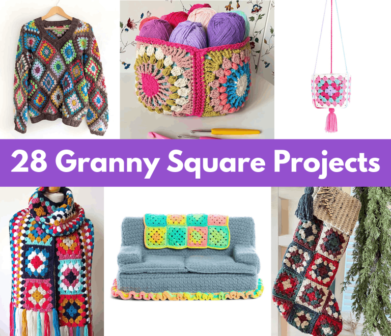 Square Projects 28 Crochet Projects to Make with Extra Granny Squares - This Pixie Creates