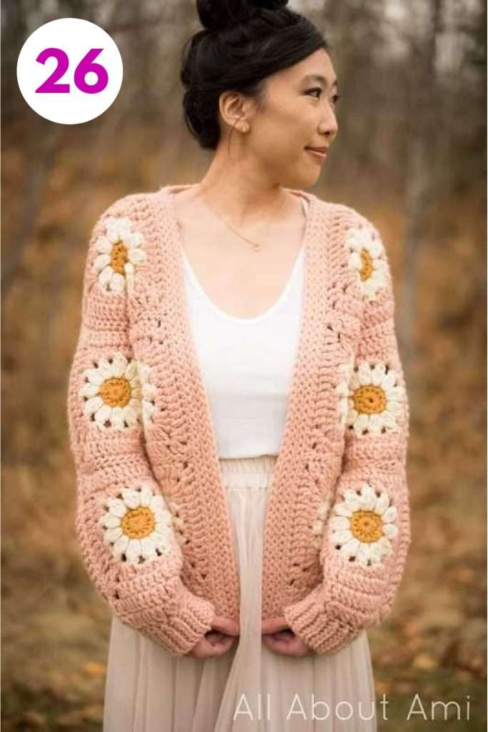 Granny Square Daisy Cardigan by All About Ami