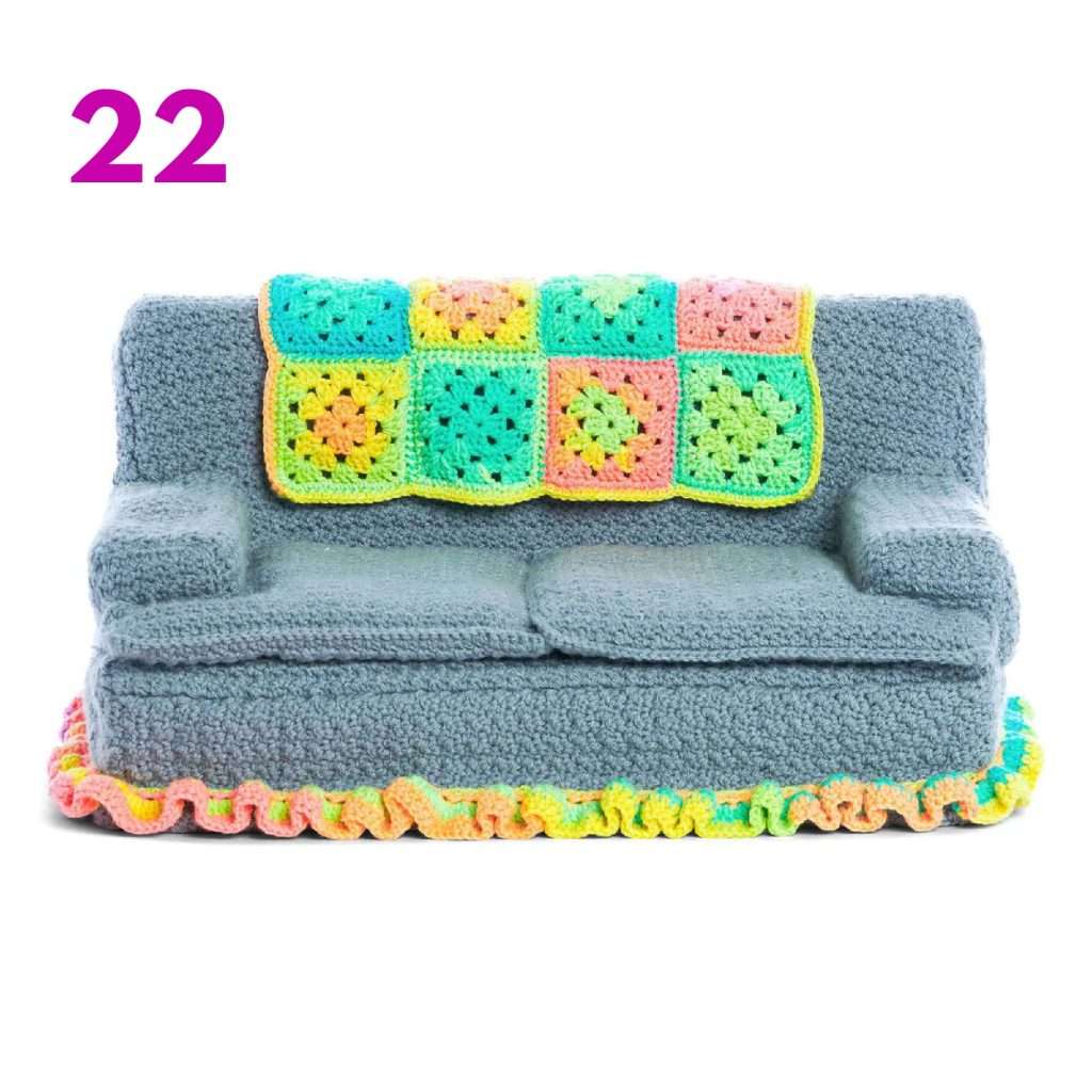 Granny Square Cat Couch Crochet Pattern by Yarnspirations