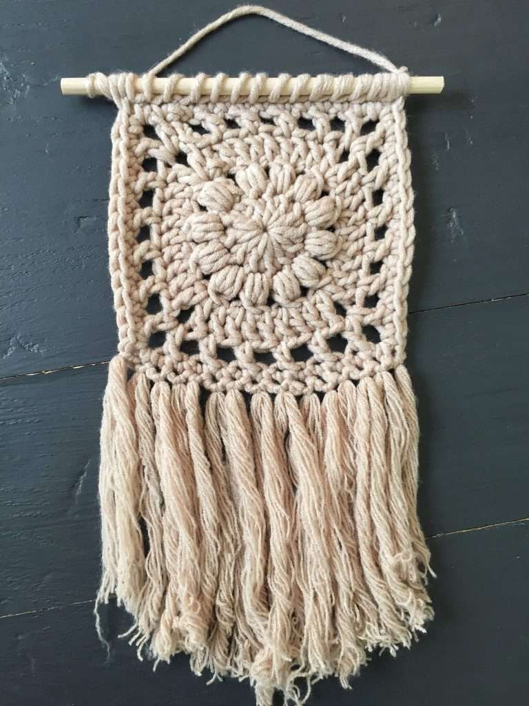 Mini Crochet Granny Square Wall Hanging