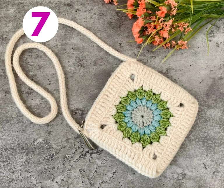 Small Granny Square Cross Body Bag