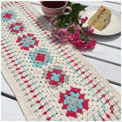 Crochet Table Runner by Sew Happy Crochet