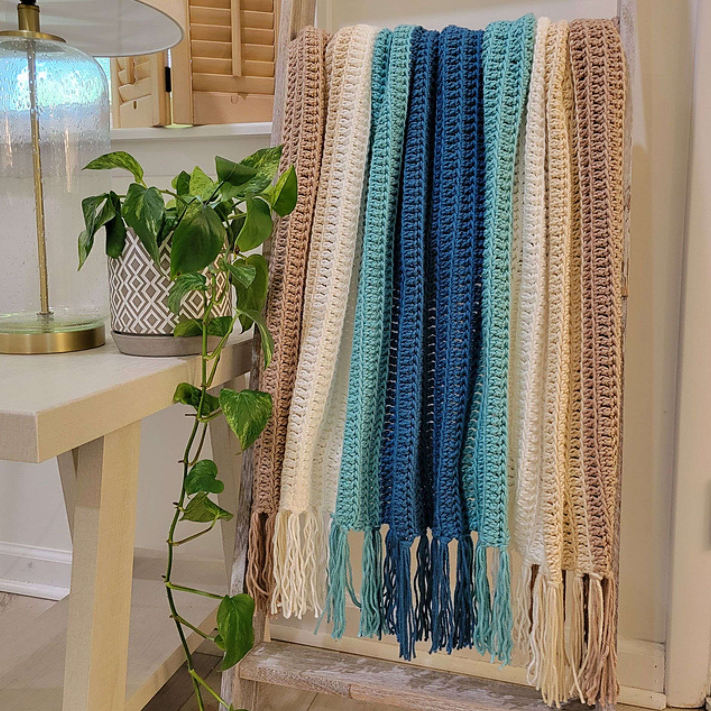 Coastline Throw Blanket by Nicole Creations