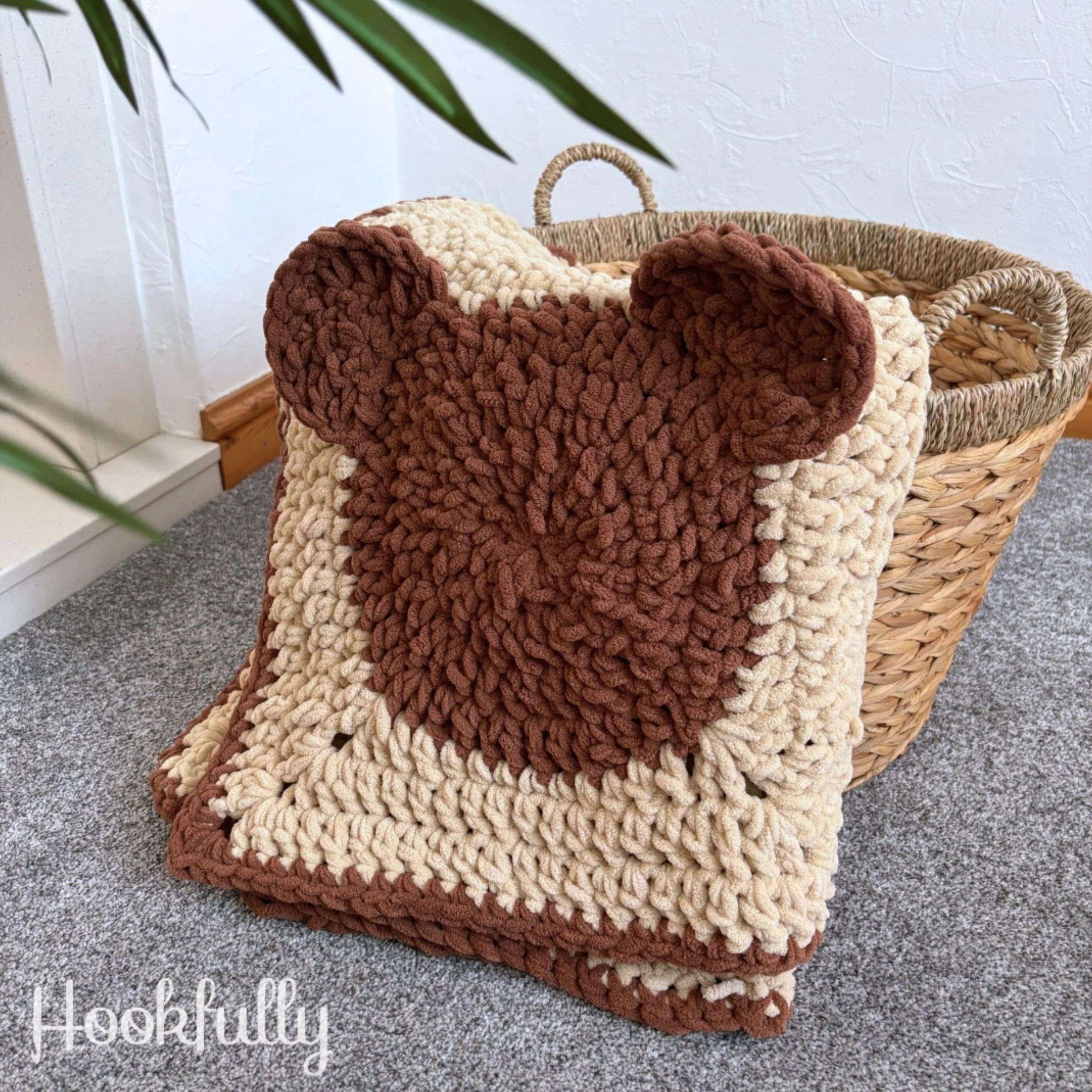 Cocoa Bear Blanket by Hookfully Cozy Fall Crochet Blanket Patterns