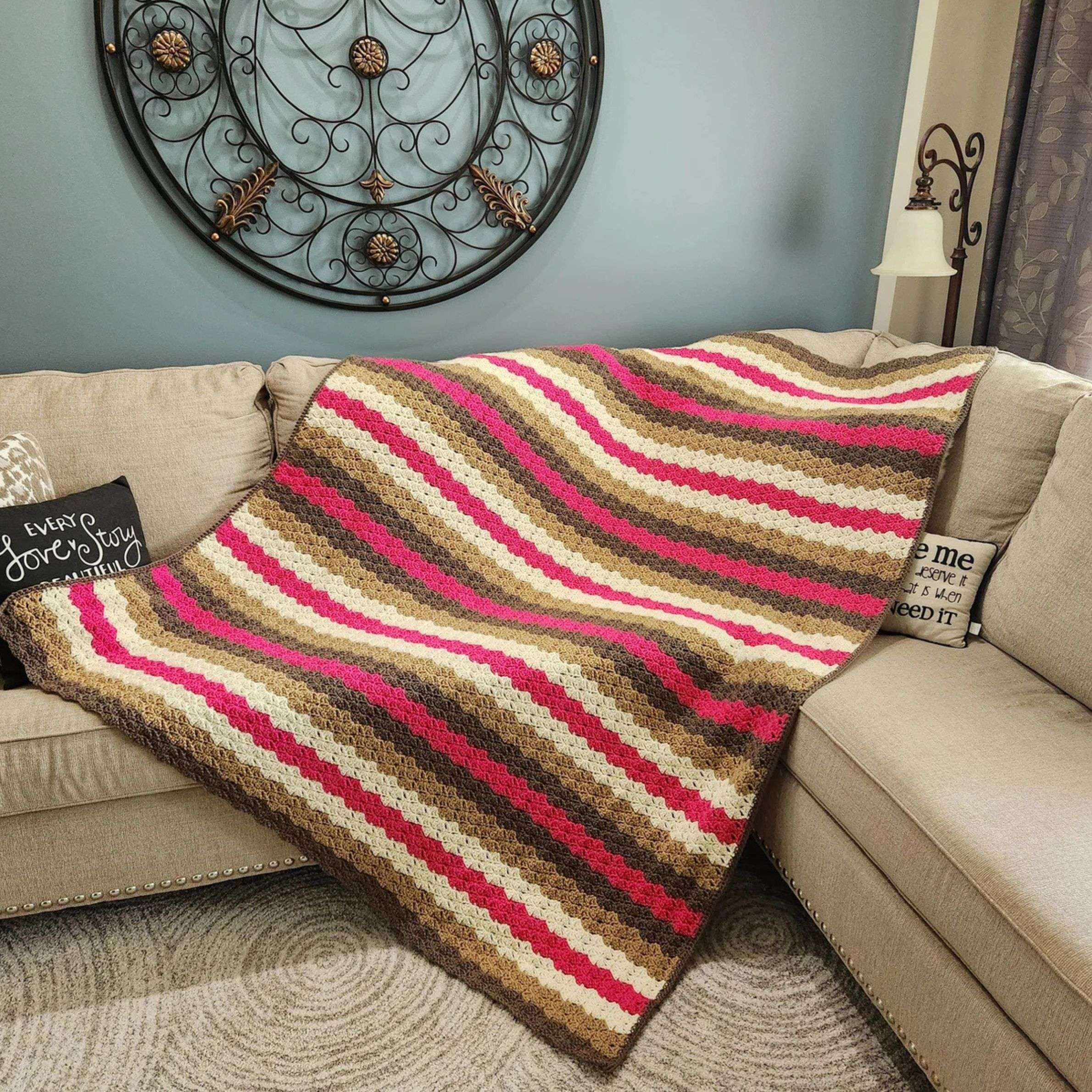 Everyday Blanket Fall Crochet Blanket Pattern by Carol Hladik Designs