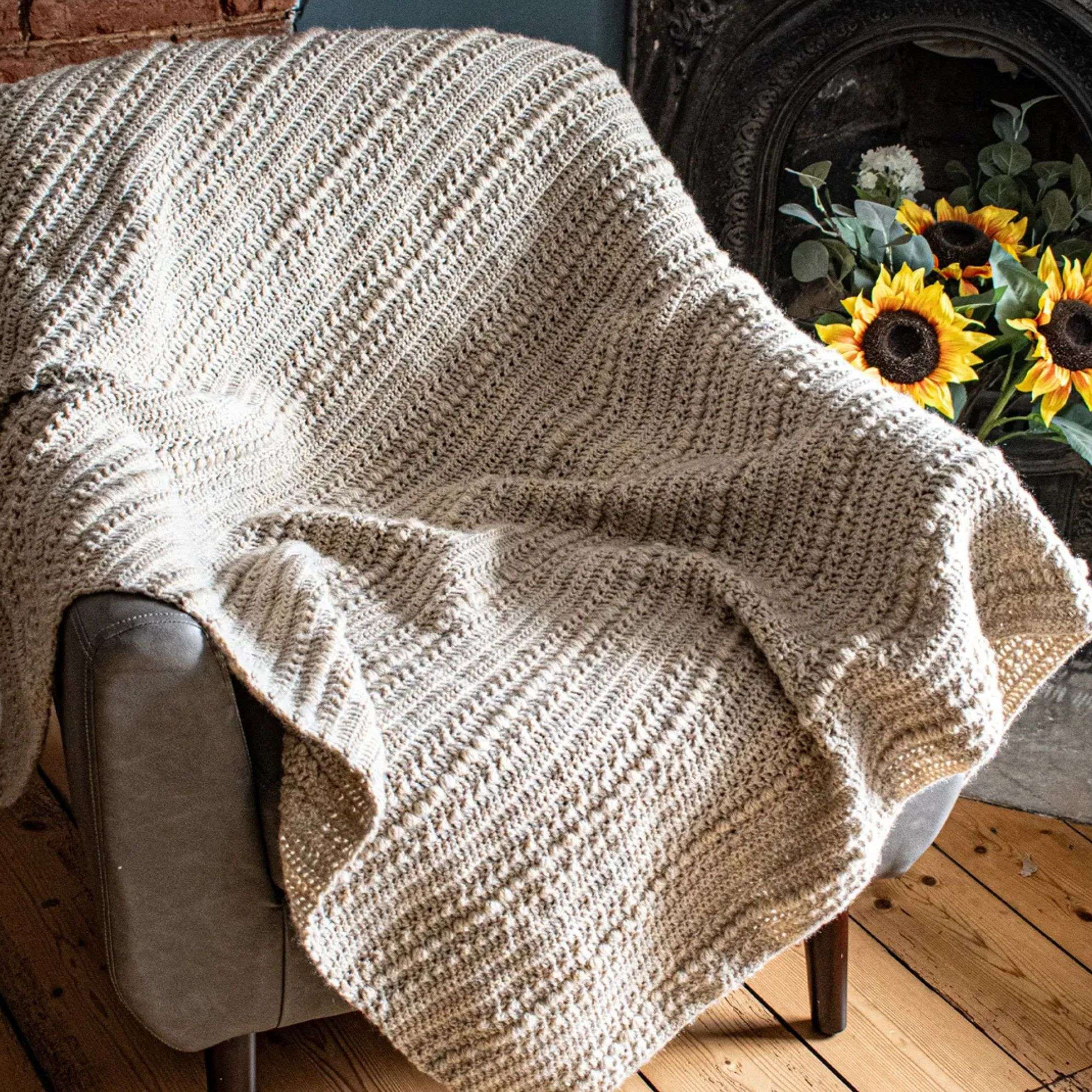 Cozy One More Hug Crochet Blanket Free Pattern by Sunflower Cottage Crochet